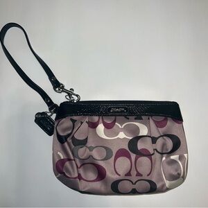 Coach Signature Wristlet 
Color: Burgundy, Taupe, Black